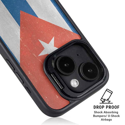 Cuban Flag Distressed iPhone 13 Kickstand Case